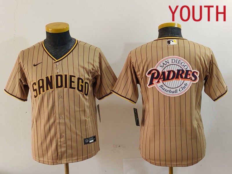 Youth San Diego Padres Blank Brown Stripe Game 2024 Nike MLB Jersey style 9023->youth mlb jersey->Youth Jersey
